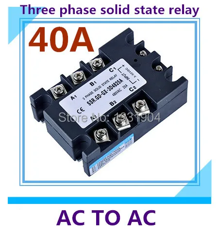 free shipping AC to AC SSR-3P-40AA 40A SSR relay input 90-280V AC output AC380V Three phase solid state relay
free shipping AC to AC SSR-3P-40AA 40A SSR relay input 90-280V AC output AC380V Three phase solid state relay