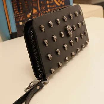 New PU Leather Women Wallets Retro Punk Skull And Crossbones Clutch Raindrops Pattern Gift Change Purses Card Holders Best Sale-
New PU Leather Women Wallets Retro Punk Skull And Crossbones Clutch Raindrops Pattern Gift Change Purses Card Holders Best Sale-
