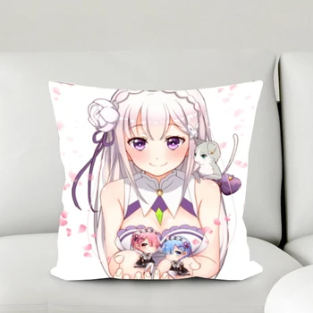 Oct. New Home Textile Micro-suede Fabric One-sided Two-sided Square Pillow Case Re:ZERO Anime Emilia Rem Ram #41005A
Oct. New Home Textile Micro-suede Fabric One-sided Two-sided Square Pillow Case Re:ZERO Anime Emilia Rem Ram #41005A