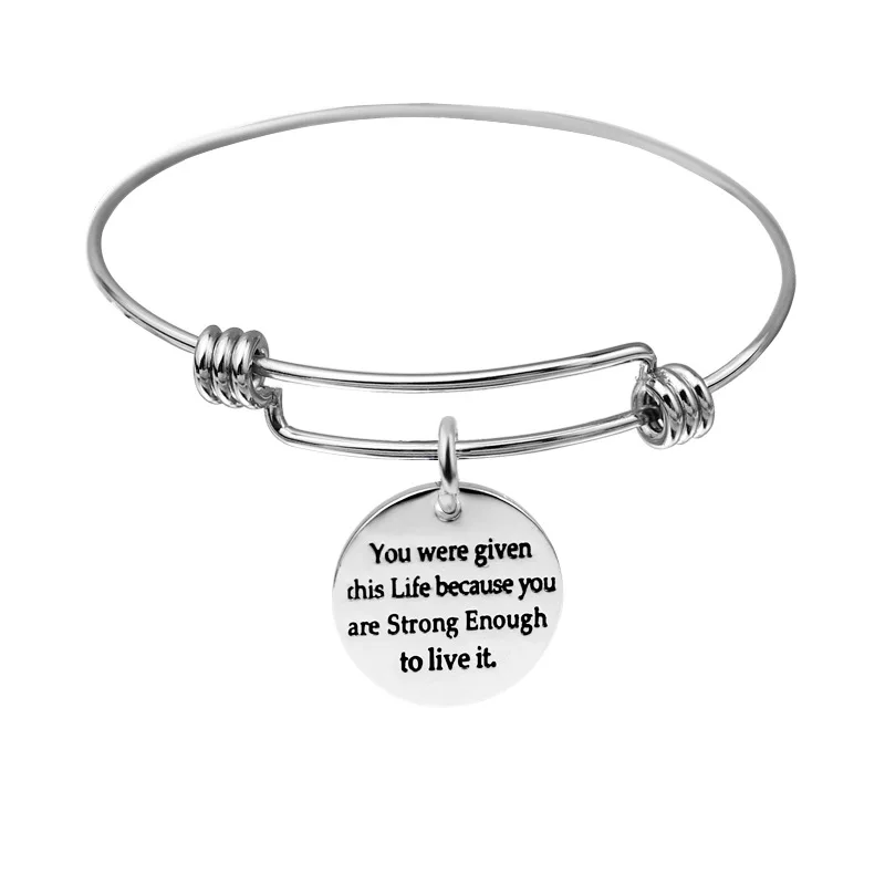 Stainless Steel Bangle Bracelet Lettering Electroplating Bracelet Inspirational Letters Women Men Jewelry Adjustable Braclets
Stainless Steel Bangle Bracelet Lettering Electroplating Bracelet Inspirational Letters Women Men Jewelry Adjustable Braclets