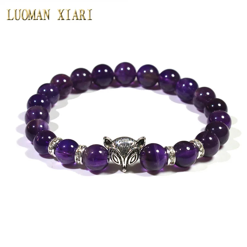 Wholesale Fox Rhinestone Natural Rose Crystal Amethysts Stone Bracelets For Women Charm Jewelry Stretch Energy Yoga Gift 19mm
Wholesale Fox Rhinestone Natural Rose Crystal Amethysts Stone Bracelets For Women Charm Jewelry Stretch Energy Yoga Gift 19mm