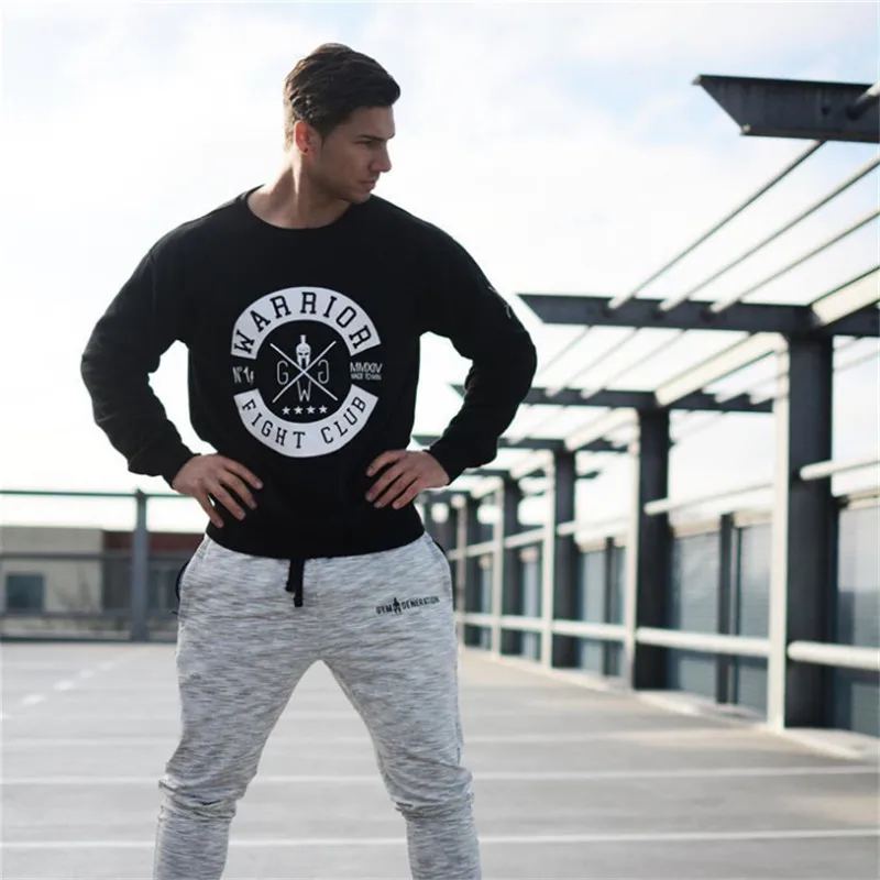 fitness Men Sweatshirt Sport gym long t shirt (9)