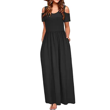 2019 New Women Summer Cold Shoulder Floral Print Elegant Maxi Long Dress Pocket Solid Cute Novelty Dress S-2XL vestidos
2019 New Women Summer Cold Shoulder Floral Print Elegant Maxi Long Dress Pocket Solid Cute Novelty Dress S-2XL vestidos