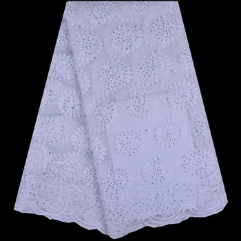 5 Yards Delicate Embroidered French Lace Fabric White African Cotton Lace Fabric With Stones For Dress 1229
5 Yards Delicate Embroidered French Lace Fabric White African Cotton Lace Fabric With Stones For Dress 1229