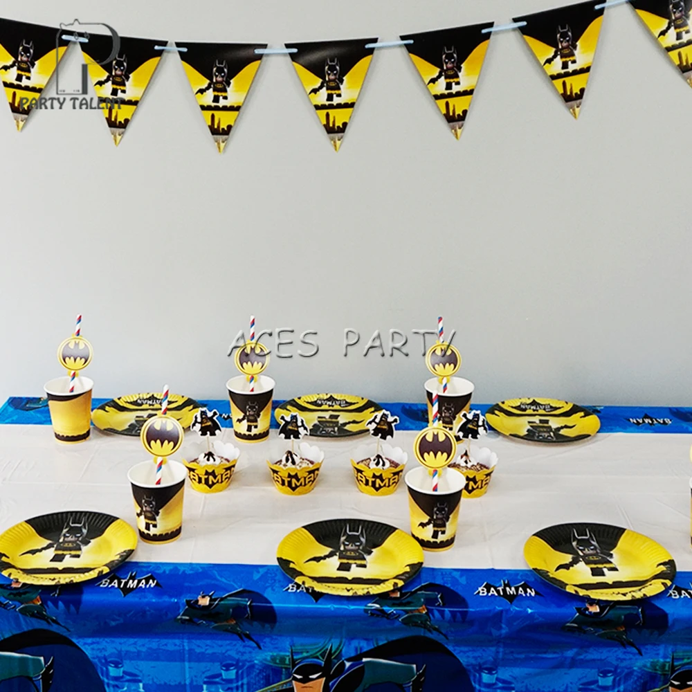 62Pcs for 12kids Super Hero Batman theme birthday party supplie tableware set, plate+straw+glass+tablecover++banner ect
62Pcs for 12kids Super Hero Batman theme birthday party supplie tableware set, plate+straw+glass+tablecover++banner ect