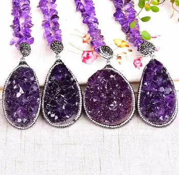 Natural original stone crystal Pendant Ladies' sweater chain necklace
Natural original stone crystal Pendant Ladies' sweater chain necklace