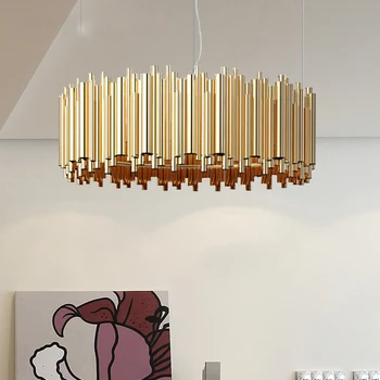 Nordic postmodern simple creative aluminum bar chandelier American bedroom restaurant living room villa aluminum tube project ch
Nordic postmodern simple creative aluminum bar chandelier American bedroom restaurant living room villa aluminum tube project ch