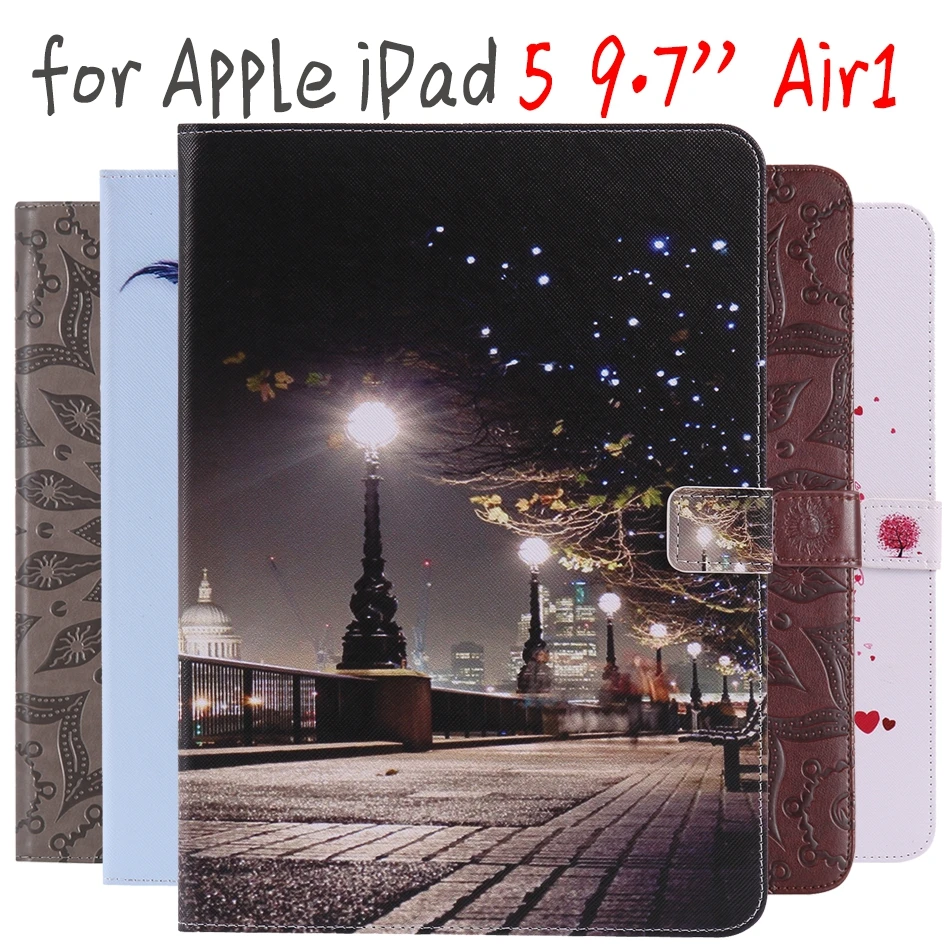 Новинка для ipad 5 Чехол книжка PU подставка Магнитный Флип Бумажник Защитный умный