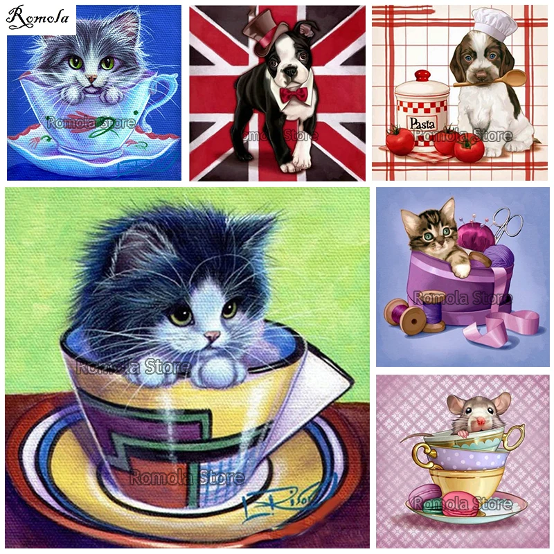 Cartoon cup cat dog animal 5D DIY diamond painting full round resin embroidery needlework cross stitch mosaic wall sticker craft
Cartoon cup cat dog animal 5D DIY diamond painting full round resin embroidery needlework cross stitch mosaic wall sticker craft