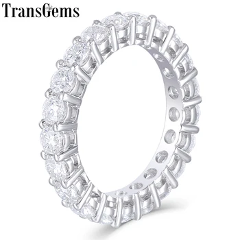 TransGems Solid 14K 585 White Gold Moissanite Diamond Eternity Wedding Band Engagement Anniversary Ring for Women
TransGems Solid 14K 585 White Gold Moissanite Diamond Eternity Wedding Band Engagement Anniversary Ring for Women