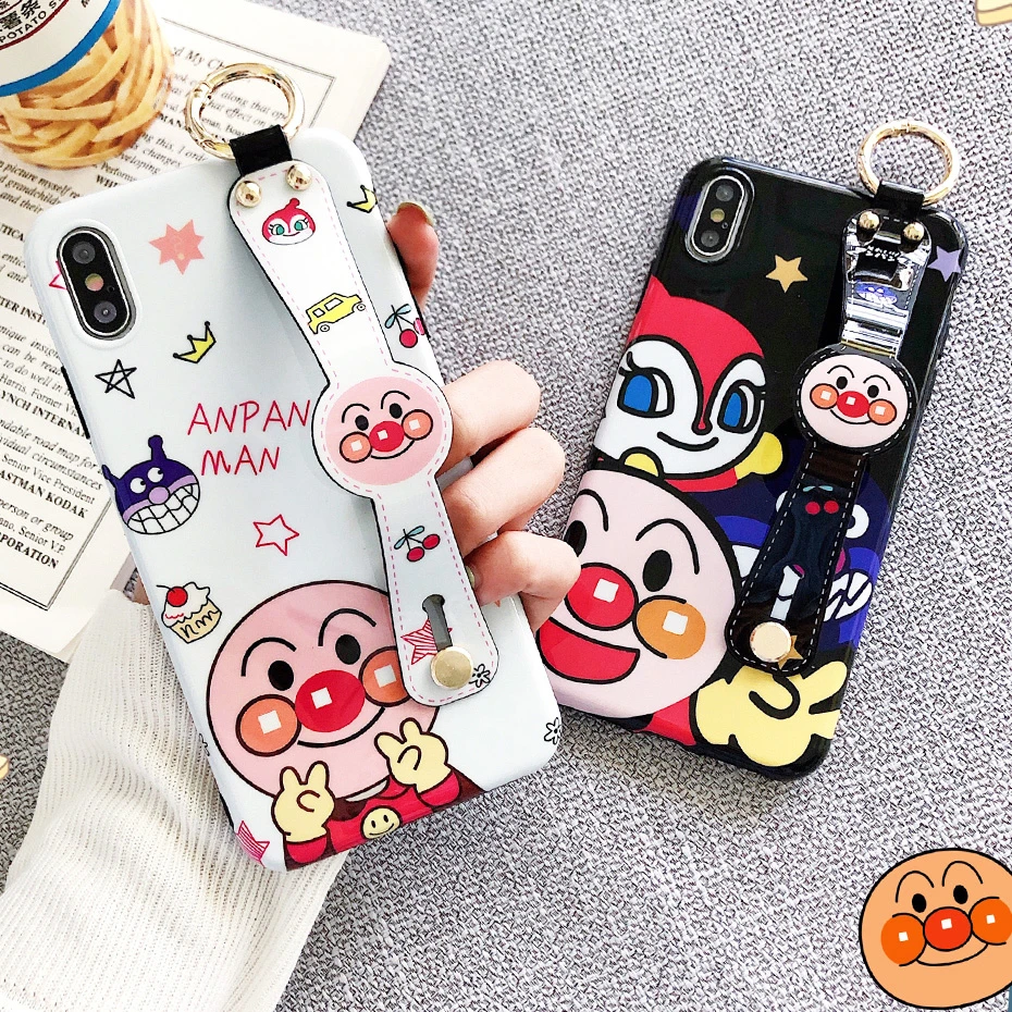 Cartoon Anpanman Case for iPhone 8 7 6S 6 Plus Luxury Cute Anime Wrist Strap Stand Cover for iPhone XR XS Max X Case Coque
Cartoon Anpanman Case for iPhone 8 7 6S 6 Plus Luxury Cute Anime Wrist Strap Stand Cover for iPhone XR XS Max X Case Coque