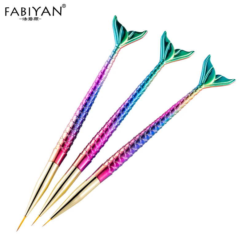 7/9/11mm Nail Art Brush Liner Line Stripe Fish Tail Gradient Pen Design Flower Tips Painting Drawing Acrylic UV Gel Polish Tools
7/9/11mm Nail Art Brush Liner Line Stripe Fish Tail Gradient Pen Design Flower Tips Painting Drawing Acrylic UV Gel Polish Tools