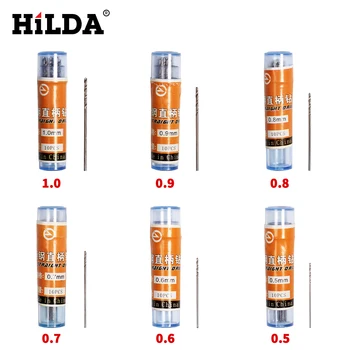 

HILDA 120PCS HSS straight shank twist drill walnut vajra bodhi Pearl beads punch tiny little bit 0.5 0.6 0.7 0.8 0.9 1.0 mm