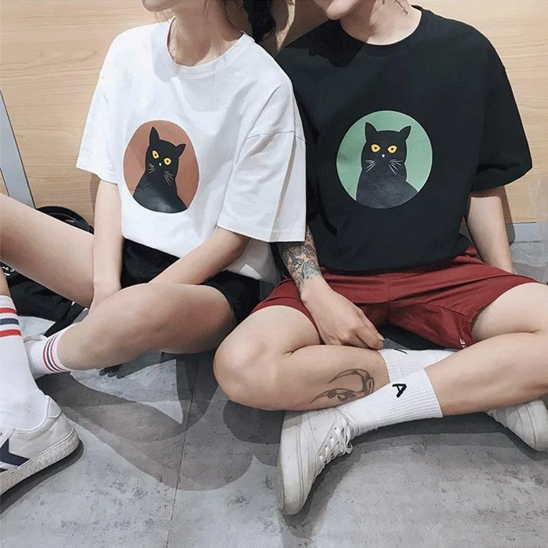 Cat cartoon print summer new strange girl jacket hip hop Harajuku fashion wild trend casual half sleeve couple loose ins T-shirt
Cat cartoon print summer new strange girl jacket hip hop Harajuku fashion wild trend casual half sleeve couple loose ins T-shirt