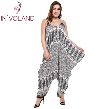 IN'VOLAND Women Sexy Jumpsuit Big Size Spaghetti Strap Sleeveless Casual Print Loose Irregular Hem Feminino Romper One Oversize
IN'VOLAND Women Sexy Jumpsuit Big Size Spaghetti Strap Sleeveless Casual Print Loose Irregular Hem Feminino Romper One Oversize