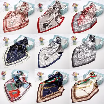 European Palace Style Ladies Shawl Metal Chain Paisley Floral Print Square Scarf Satin Vintage Neckerchief Handbag Ribbon Wrap
European Palace Style Ladies Shawl Metal Chain Paisley Floral Print Square Scarf Satin Vintage Neckerchief Handbag Ribbon Wrap