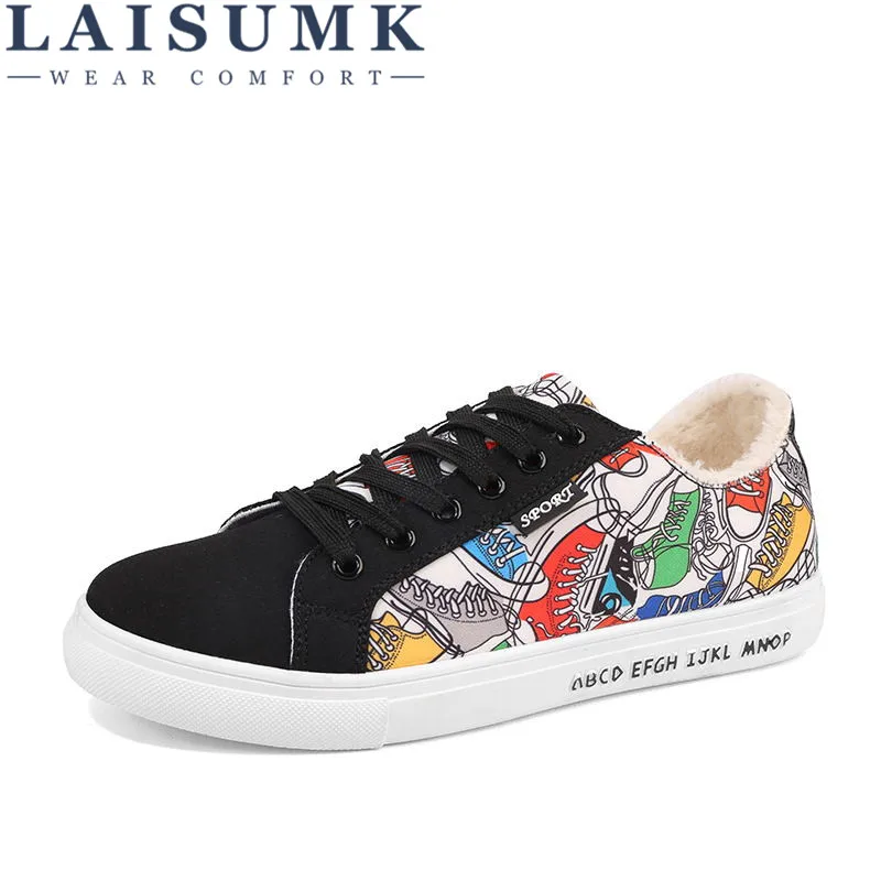 2019 LAISUMK Winter Shoes Men Warm Plush Warm Fashion Casual Shoes Male Canvas Shoes Sneakers
2019 LAISUMK Winter Shoes Men Warm Plush Warm Fashion Casual Shoes Male Canvas Shoes Sneakers