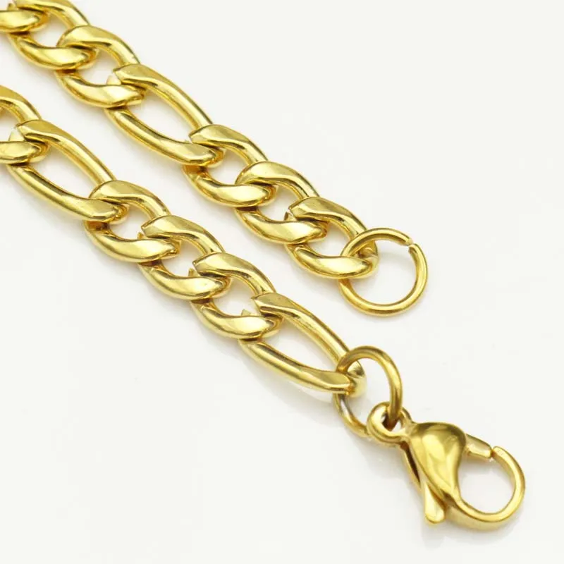 Men chain Necklace Figaro Link Chain Gold/silver tone Filled Women Wholesale Jewelry Width 6mm
Men chain Necklace Figaro Link Chain Gold/silver tone Filled Women Wholesale Jewelry Width 6mm