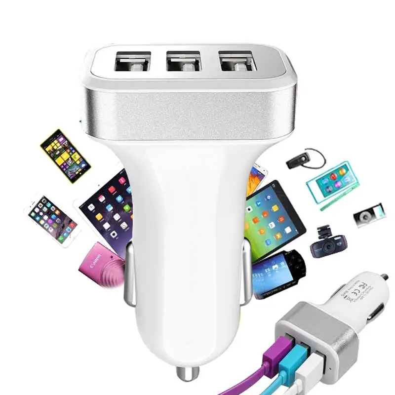 New Universal Triple USB Car Charger Adapter USB Socket 3 Port Car-charger 3.1A 2.1A 1.1A for iPhone 6 Plus Samsung S7 DXY88
New Universal Triple USB Car Charger Adapter USB Socket 3 Port Car-charger 3.1A 2.1A 1.1A for iPhone 6 Plus Samsung S7 DXY88