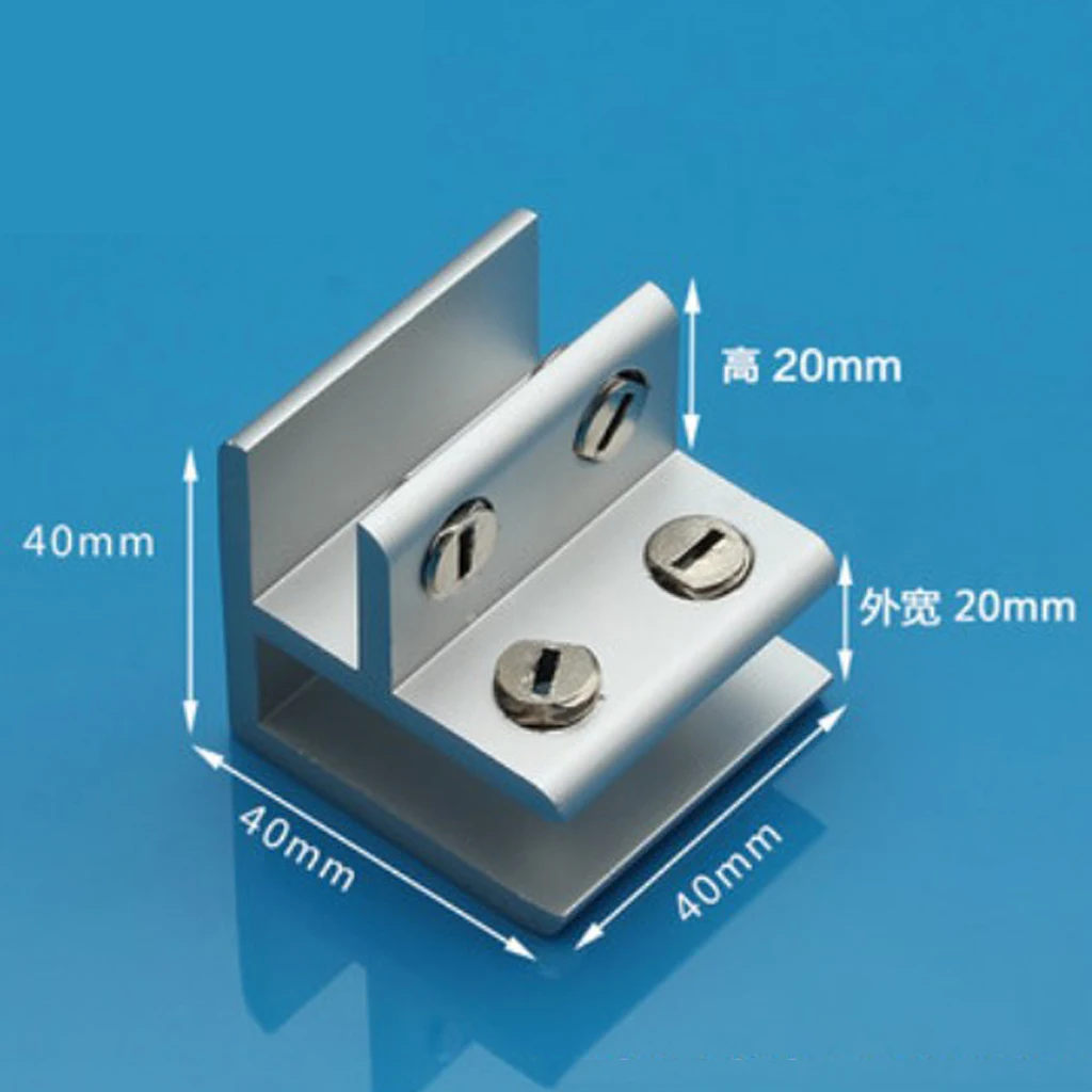 2pcs NO Dril Glass Angle Clamp Handrail Balustrade Bracket fit 8-12mm Glass