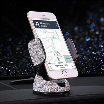 Rhinestone Car Phone Holder Dashboard Universal Smartphone Cell Phone Car Stand Mount Suction Cup Holder Car Accessory For Girls
Rhinestone Car Phone Holder Dashboard Universal Smartphone Cell Phone Car Stand Mount Suction Cup Holder Car Accessory For Girls