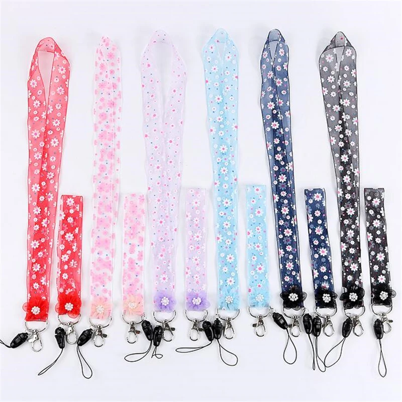 Female Scarf Mobile Phone Lanyard Neck Strap Flower Pattern Ribbon Bracelets Phone Strap For Keys ID Card Hang Rope
Female Scarf Mobile Phone Lanyard Neck Strap Flower Pattern Ribbon Bracelets Phone Strap For Keys ID Card Hang Rope
