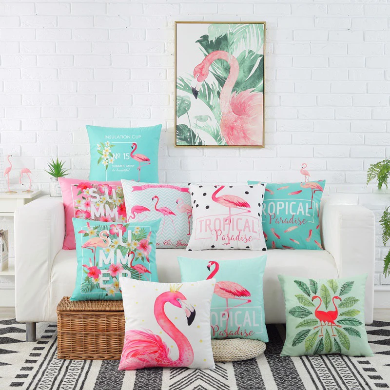 Flamingo Printed Cushion Cover Summer Style Pillow Cover Decorative Pillowcase for Home Sofa throw pillows Car pillowcase
Flamingo Printed Cushion Cover Summer Style Pillow Cover Decorative Pillowcase for Home Sofa throw pillows Car pillowcase