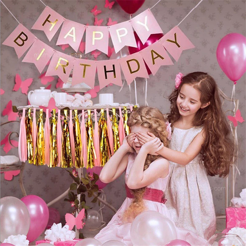 1 pcs Happy birthday paper banner black white pink color for baby birthday party decoration
1 pcs Happy birthday paper banner black white pink color for baby birthday party decoration
