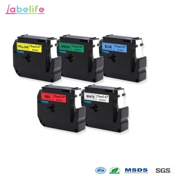 Labelife 5 Pack Combo Set Compatible M Tape Cartridges for P-Touch MK231 MK431 MK531 MK631 MK731 1/2"X26.2ft Non-laminated Tape
Labelife 5 Pack Combo Set Compatible M Tape Cartridges for P-Touch MK231 MK431 MK531 MK631 MK731 1/2"X26.2ft Non-laminated Tape