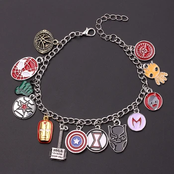 The Avengers Figure pendant Bangles Women Hot Superhero Captain America Iron Man Deadpool Thor Tree man hulk Charm Bracelet
The Avengers Figure pendant Bangles Women Hot Superhero Captain America Iron Man Deadpool Thor Tree man hulk Charm Bracelet