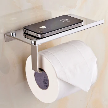 Bathroom Paper Phone Holder Shelf Stainless Steel Toilet Paper Holder Wall Mount Mobile Phones Towel Rack Bathroom Accessories
Bathroom Paper Phone Holder Shelf Stainless Steel Toilet Paper Holder Wall Mount Mobile Phones Towel Rack Bathroom Accessories