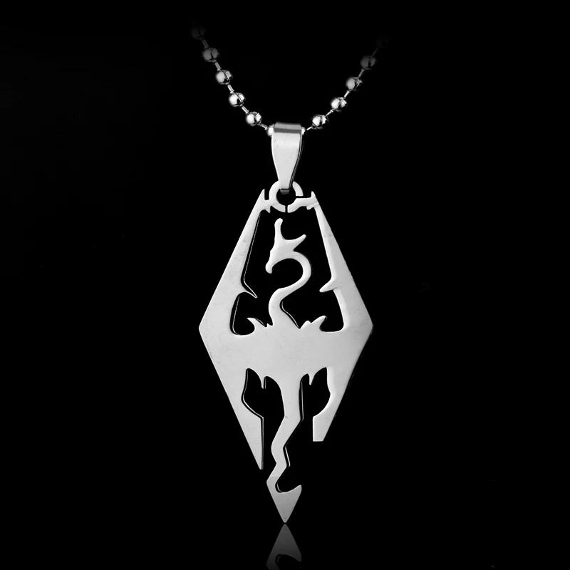 The Elder Scrolls V Skyrim Necklace Fashion TES Dragon Pendant Necklaces For Men Women Fashion Jewelry Charm Cool Accessories
The Elder Scrolls V Skyrim Necklace Fashion TES Dragon Pendant Necklaces For Men Women Fashion Jewelry Charm Cool Accessories