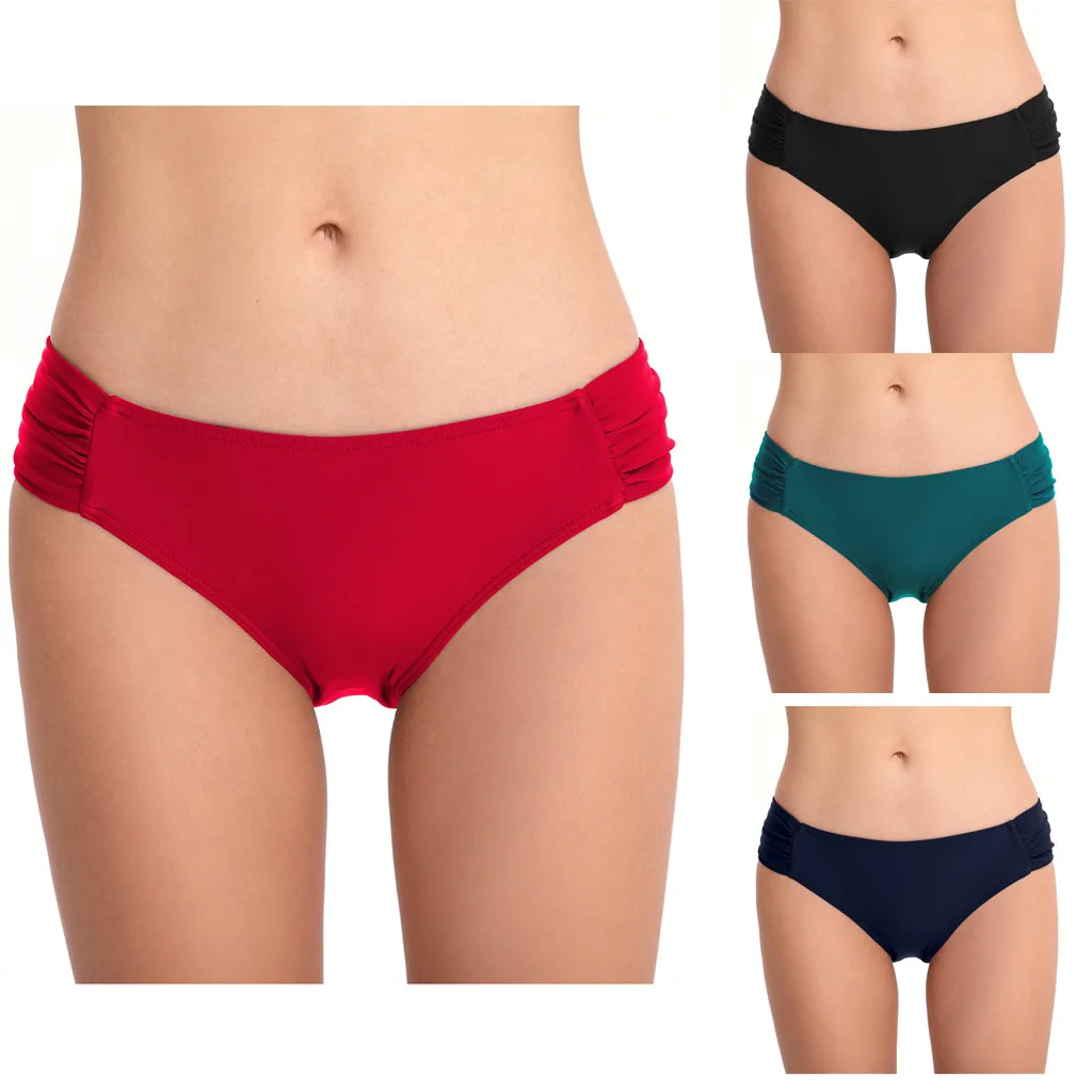 Bikinis 2019 mujer Women's Mid Waist Sexy Swim Beach Ruched Bikini Swimsuit Pants Briefs Cover-ups Dropping stroje kapielowe
Bikinis 2019 mujer Women's Mid Waist Sexy Swim Beach Ruched Bikini Swimsuit Pants Briefs Cover-ups Dropping stroje kapielowe