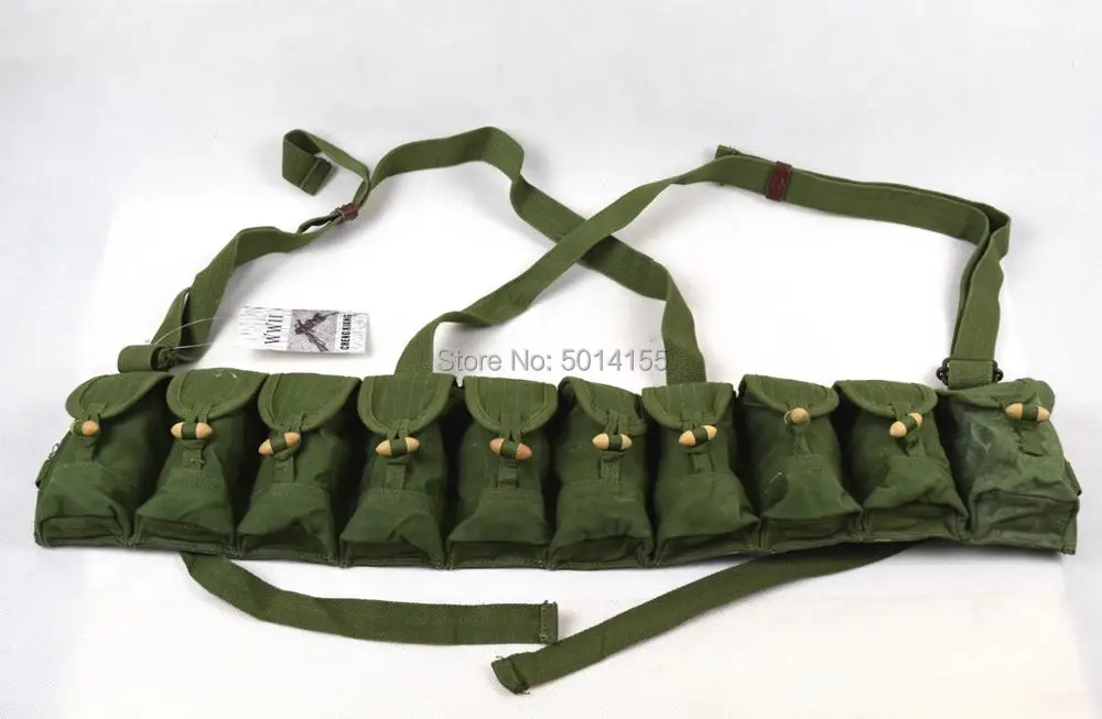 Оригинальная китайская пла SKS винтовка 7,62 мм ТИП 56 нагрудная установка Bandolier боеприпасы мешок 10 карманов зеленый
Оригинальная китайская пла SKS винтовка 7,62 мм ТИП 56 нагрудная установка Bandolier боеприпасы мешок 10 карманов зеленый