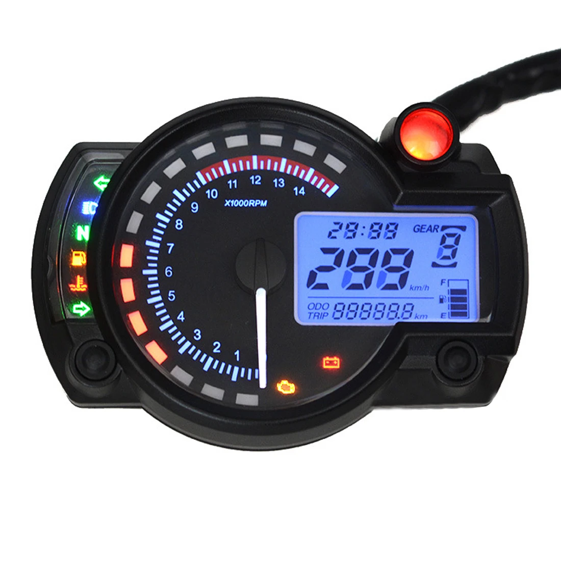Dewtreetali 15000rpm Motorcycle Digital Light Digital Gauge Speedometer Tachometer Odometer Adjustable Motorcycle Instrument
Dewtreetali 15000rpm Motorcycle Digital Light Digital Gauge Speedometer Tachometer Odometer Adjustable Motorcycle Instrument