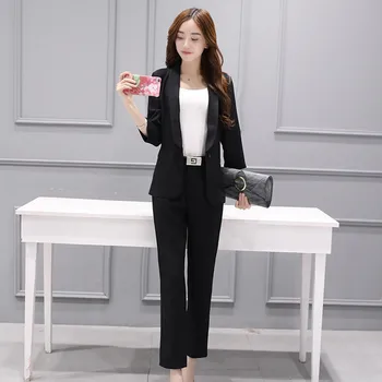 Customized new solid color women's single-button slim suit two-piece (jacket + pants) ladies business formal suit
Customized new solid color women's single-button slim suit two-piece (jacket + pants) ladies business formal suit