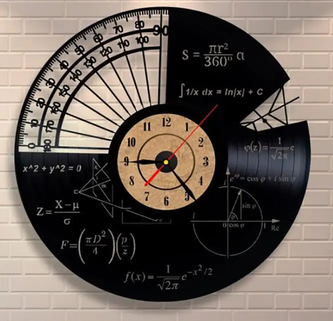 12 inches Wall Clock Black Vinyl LP Record Wall Clock Math Theme (Not Included Battery) Creative Clock Wall Decoration
12 inches Wall Clock Black Vinyl LP Record Wall Clock Math Theme (Not Included Battery) Creative Clock Wall Decoration
