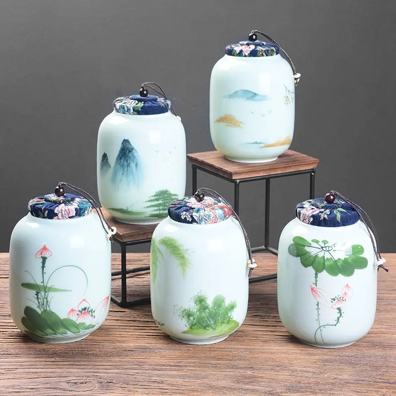 Mini Tea Jar Ceramic Chinese Style Tea Box Sealed Storage Tank Portable Traveling Tea Caddy Kitchen Porcelain Jar Box Home Decor
Mini Tea Jar Ceramic Chinese Style Tea Box Sealed Storage Tank Portable Traveling Tea Caddy Kitchen Porcelain Jar Box Home Decor