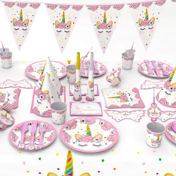 Unicorn Party Kits 1st Birthday Unicorn Paper Cups/Plates/Napkin Birthday Decorations Kids Baby Shower Party Supplies
Unicorn Party Kits 1st Birthday Unicorn Paper Cups/Plates/Napkin Birthday Decorations Kids Baby Shower Party Supplies