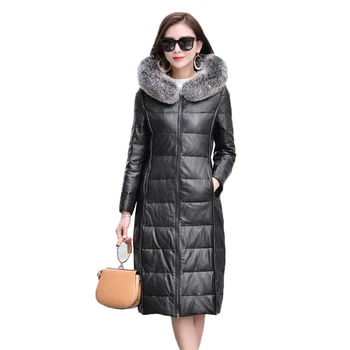 Women Sheepskin coat winter new leather coat women hooded Fox fur collar leather jacket women reverse leather down jacket female
Women Sheepskin coat winter new leather coat women hooded Fox fur collar leather jacket women reverse leather down jacket female