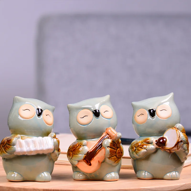 Fish, Insect, Bird, Animal Decoration Craft Pure Hand Ceramic Owl Set Three Combination Deposit Pot Piggy Bank Money Box
Fish, Insect, Bird, Animal Decoration Craft Pure Hand Ceramic Owl Set Three Combination Deposit Pot Piggy Bank Money Box
