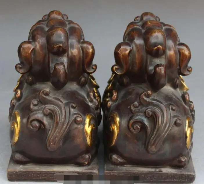 S1006 8" Chinese FengShui Bronze Gilt PiXiu Phylactery Guardian Beast Statue Pair discount 30% (C0324)
S1006 8" Chinese FengShui Bronze Gilt PiXiu Phylactery Guardian Beast Statue Pair discount 30% (C0324)