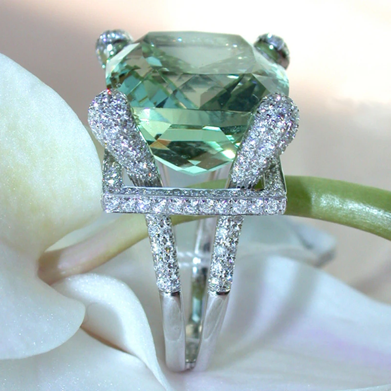 Charming Square Green Zircon Ring For Wedding Gifts Sparkling Silver Color Crystal Wedding Engagement Jewelry Z5Q355
Charming Square Green Zircon Ring For Wedding Gifts Sparkling Silver Color Crystal Wedding Engagement Jewelry Z5Q355
