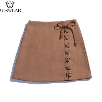 Sexy Lace Up Leather Suede Skirts Women Vintage Cross Zipper Split Mini Skirt Sexy High Waist Bodycon Short Pencil Skirt Summer
Sexy Lace Up Leather Suede Skirts Women Vintage Cross Zipper Split Mini Skirt Sexy High Waist Bodycon Short Pencil Skirt Summer