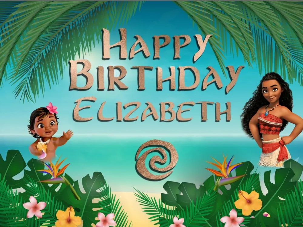 Custom Moana Palm Tree Tropical Beach happy birthday Photo Background Photography Backdrops Quality Vinyl
Custom Moana Palm Tree Tropical Beach happy birthday Photo Background Photography Backdrops Quality Vinyl