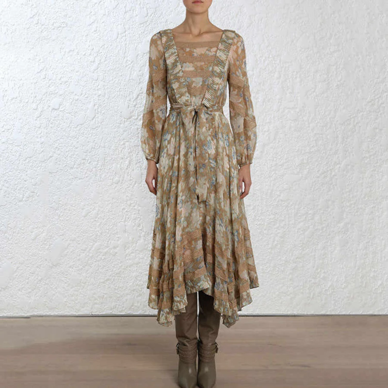 2019 ZIM Designer Summer Spring Dress Women Vintage Floral Print Two Pieces Set Dress Female Ruffles Irregular Holiday Party
2019 ZIM Designer Summer Spring Dress Women Vintage Floral Print Two Pieces Set Dress Female Ruffles Irregular Holiday Party