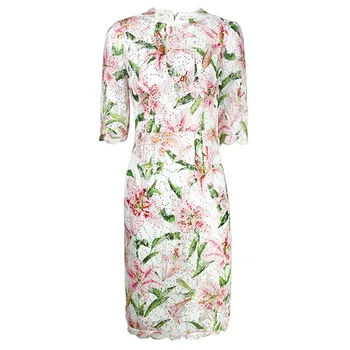 2019 New Women Lace Sequins Dress Fashion O-Neck Short Sleeve Print Dresses E5237
2019 New Women Lace Sequins Dress Fashion O-Neck Short Sleeve Print Dresses E5237