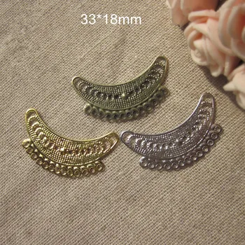 Half-moon Jewelry Links,33*18mm Metal Stampings,Gold-color,Silver,Steel,Bronze,Filigree Metal Connectors,Jewel Findings 100 pcs
Half-moon Jewelry Links,33*18mm Metal Stampings,Gold-color,Silver,Steel,Bronze,Filigree Metal Connectors,Jewel Findings 100 pcs