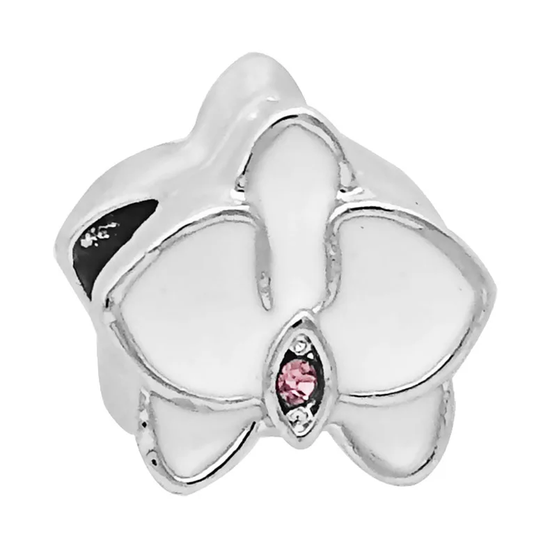 Summer News White Enamel Orchid Flower Beads Rhinestones Charms Fits European Pandora Charm Bracelets Novelties jewelry material
Summer News White Enamel Orchid Flower Beads Rhinestones Charms Fits European Pandora Charm Bracelets Novelties jewelry material