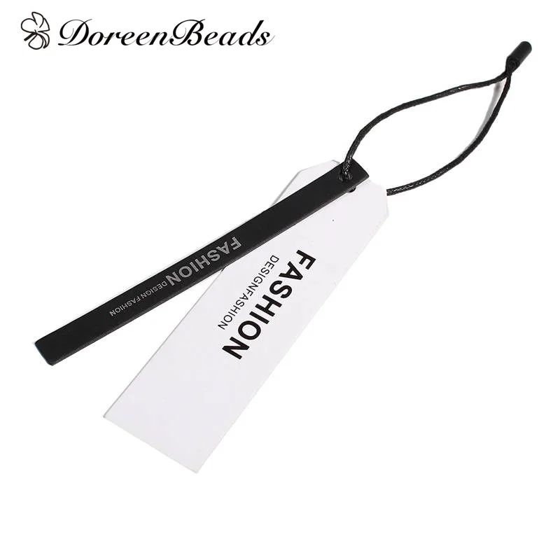 DoreenBeads Paper Label Tags Rectangle Black & White Message Pattern Bags Shoes Garment Tags 11.8cm(4 5/8") x 1cm(3/8"), 10 Sets
DoreenBeads Paper Label Tags Rectangle Black & White Message Pattern Bags Shoes Garment Tags 11.8cm(4 5/8") x 1cm(3/8"), 10 Sets